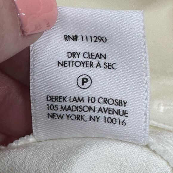 NWOT | Derek Lam 10 Crosby | Robertson Flare Trousers | White/Gold | Size 18 - Picture 10 of 16